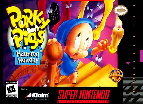 PORKY PIG'S HAUNTED HOLIDAY - SNES (W/BOX & MANUAL)