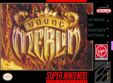 YOUNG MERLIN - SNES (W/BOX & MANUAL)