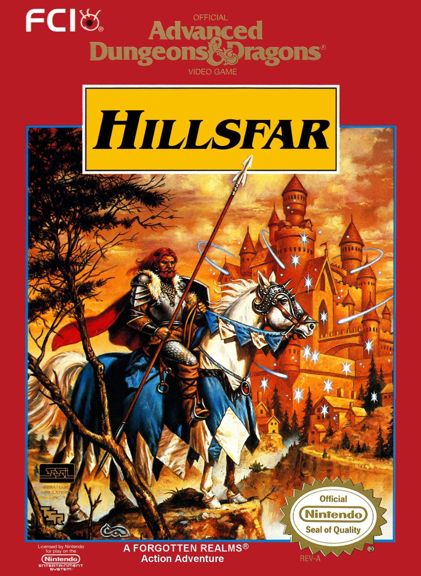 ADVANCED DUNGEONS & DRAGONS: HILLSFA - NES (W/BOX & MANUAL)