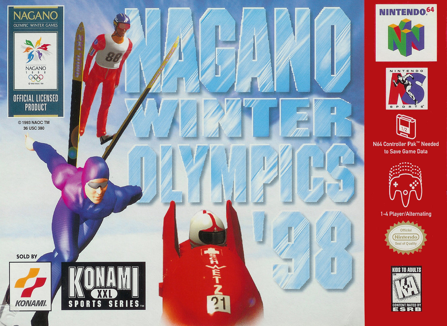 NAGANO WINTER OLYMPICS 98 - N64 (W/BOX & MANUAL)