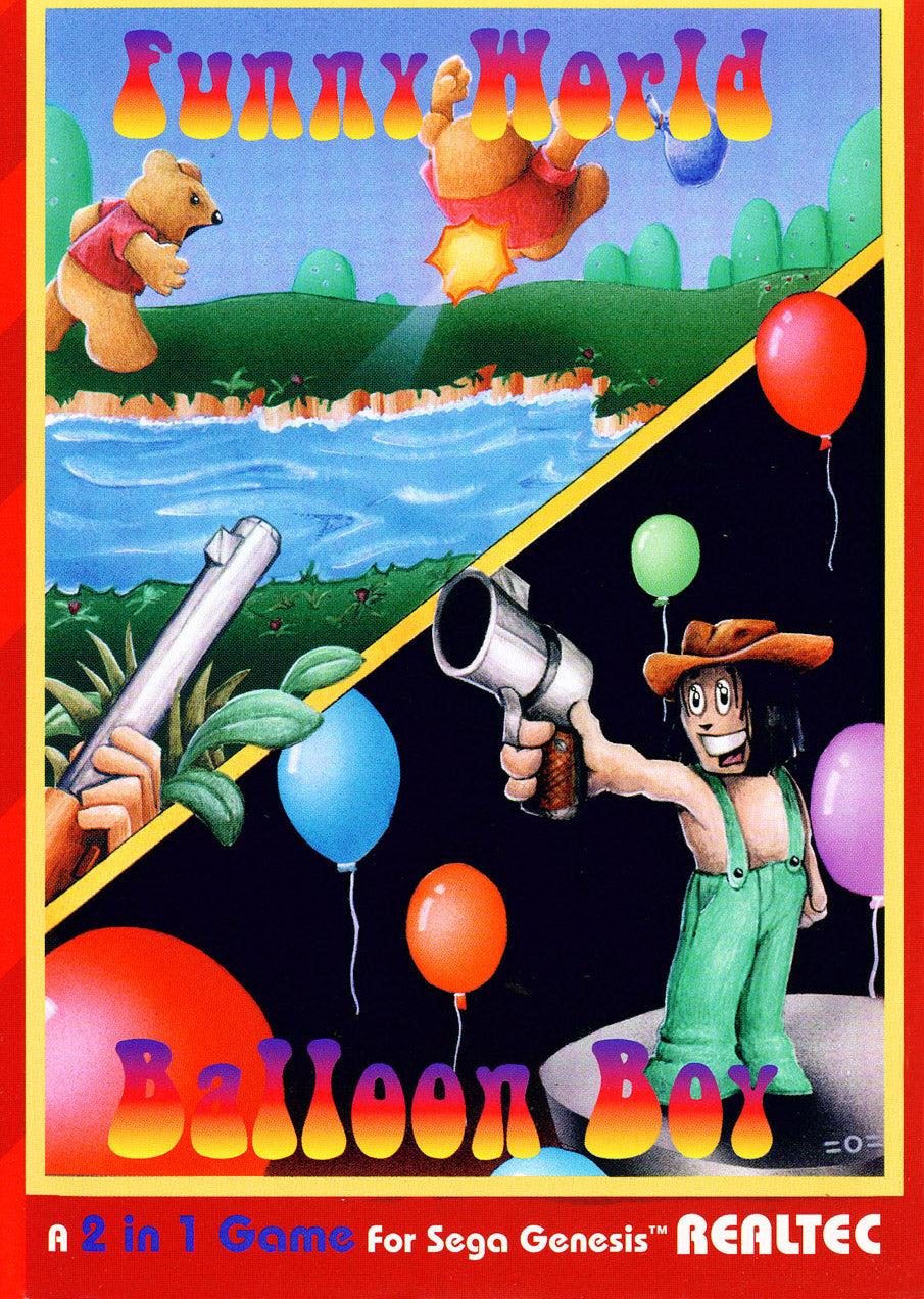 FUNNY WORLD & BALLON BOY - GENESIS (CARTRIDGE ONLY)