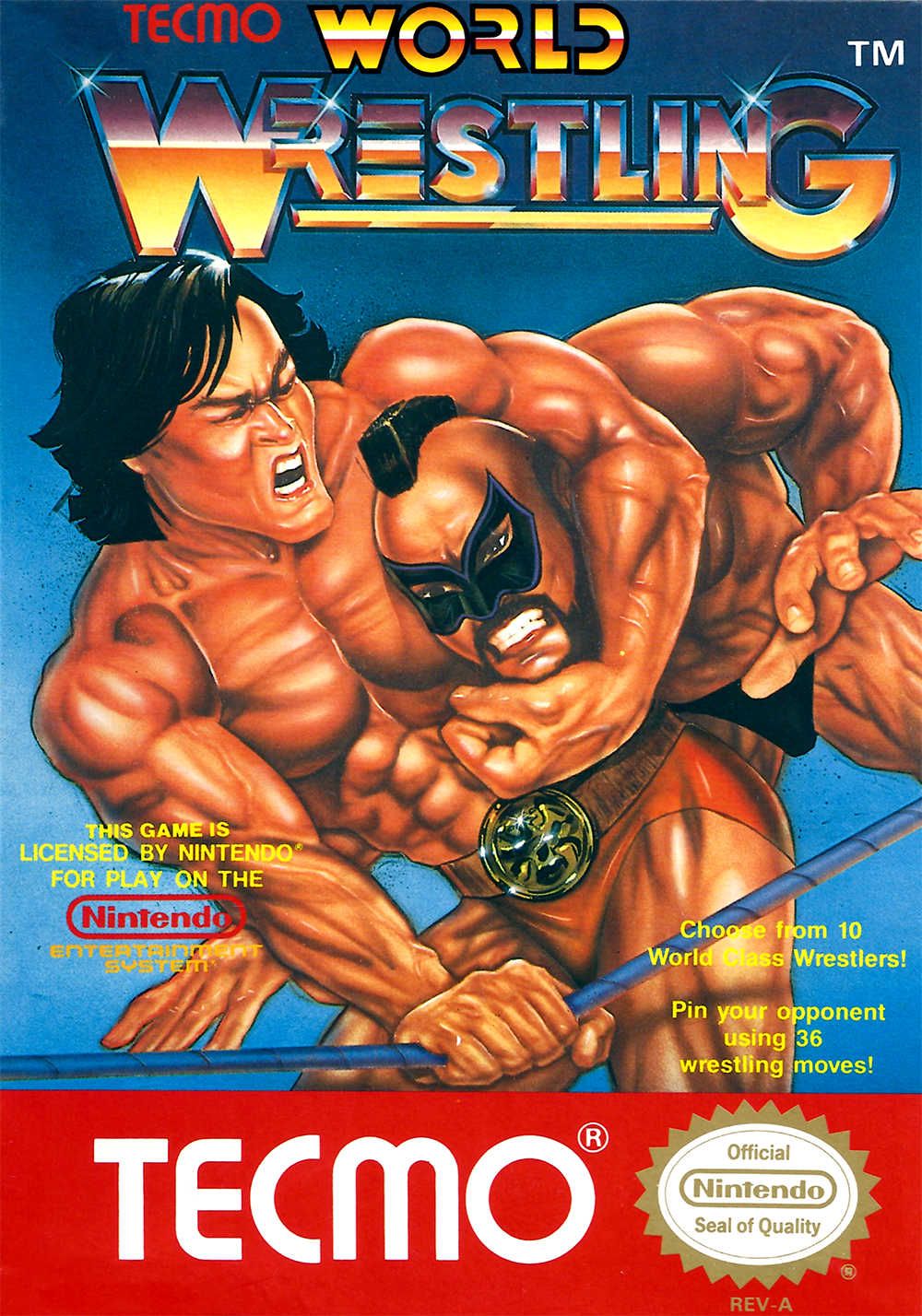 TECMO WORLD WRESTLING - NES (W/BOX & MANUAL)