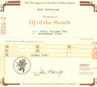 OSTERTAG, BOB - DJ OF THE MONTH V2