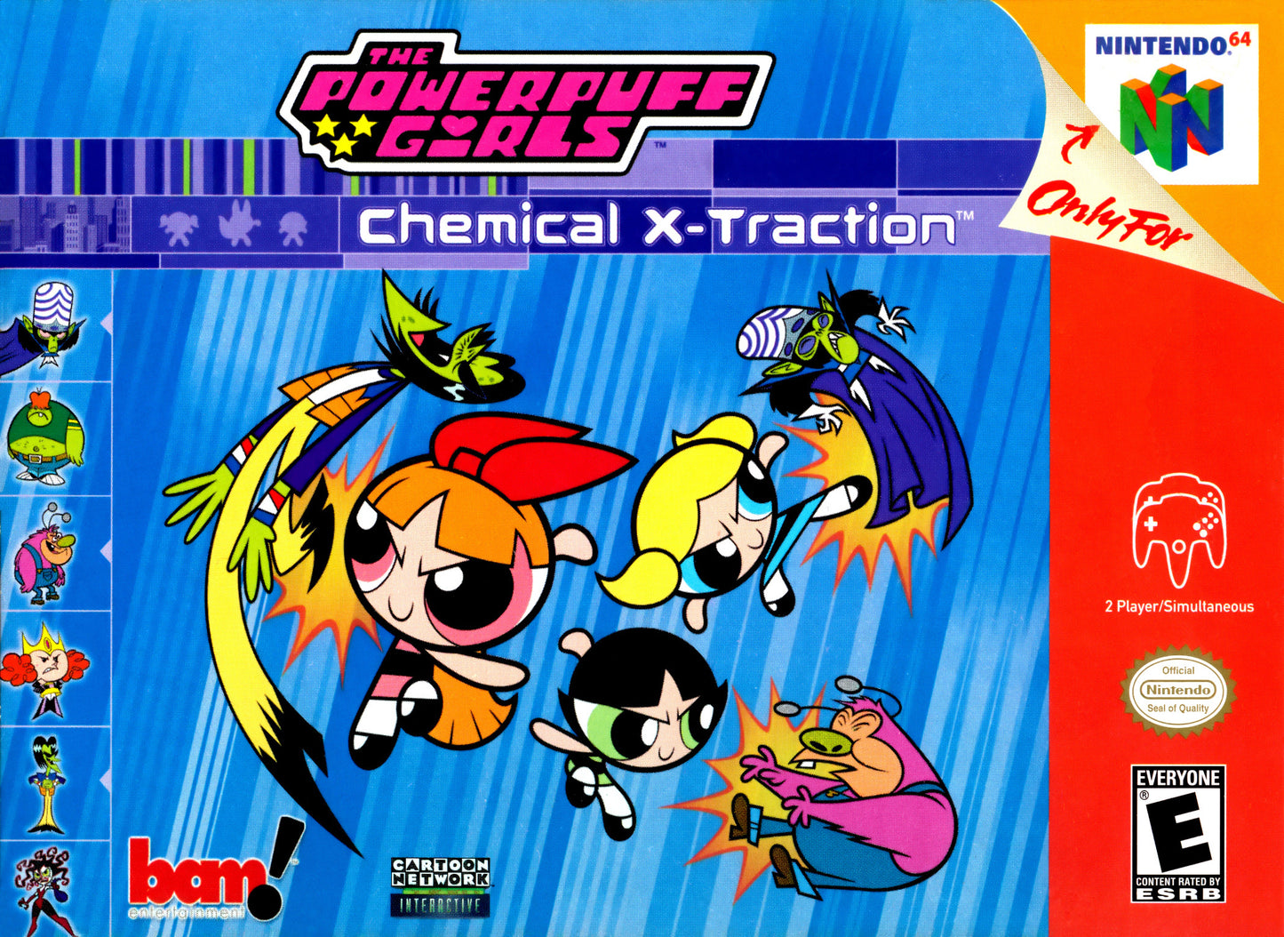 POWERPUFF GIRLS: CHEMICAL X-TRACTION - N64 (W/BOX & MANUAL)