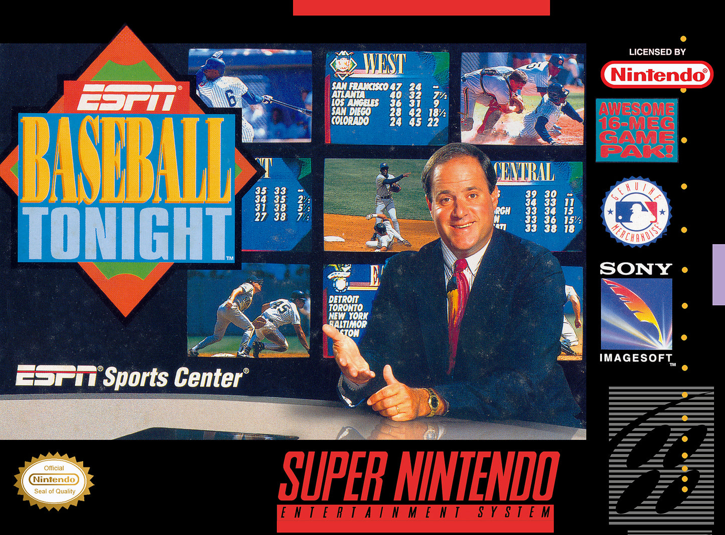 ESPN BASEBALL TONIGHT - SNES (W/BOX)