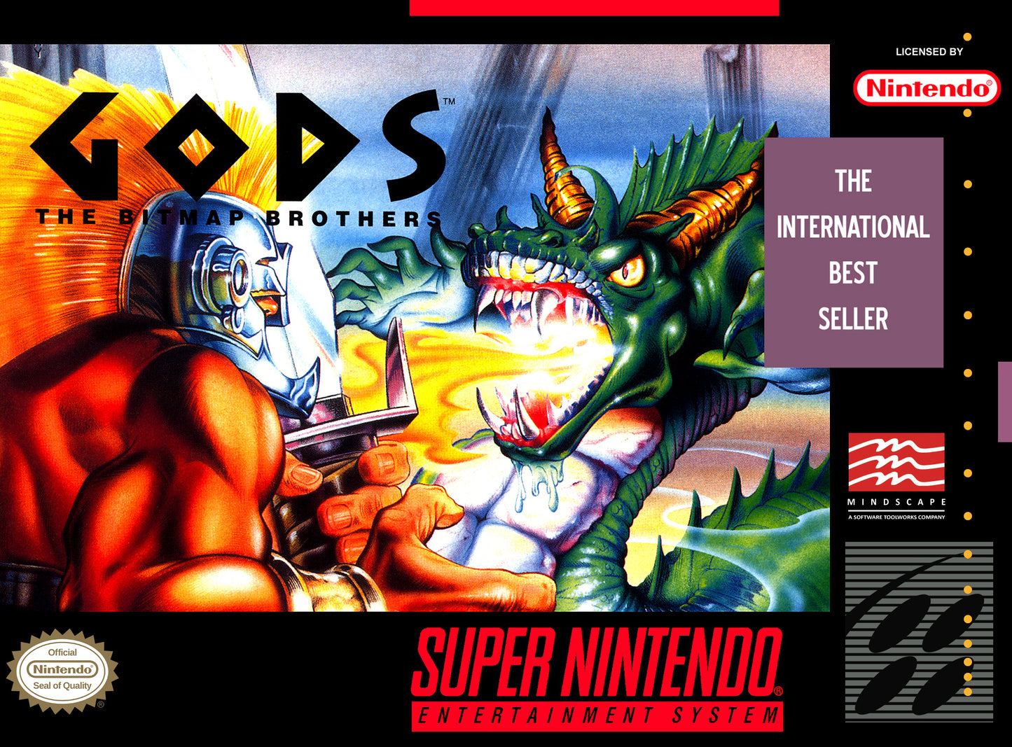 GODS - SNES (W/BOX & MANUAL)