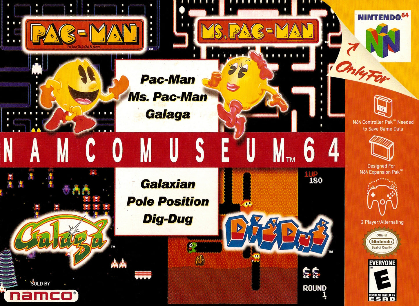 NAMCO MUSEUM - N64 (W/BOX & MANUAL)