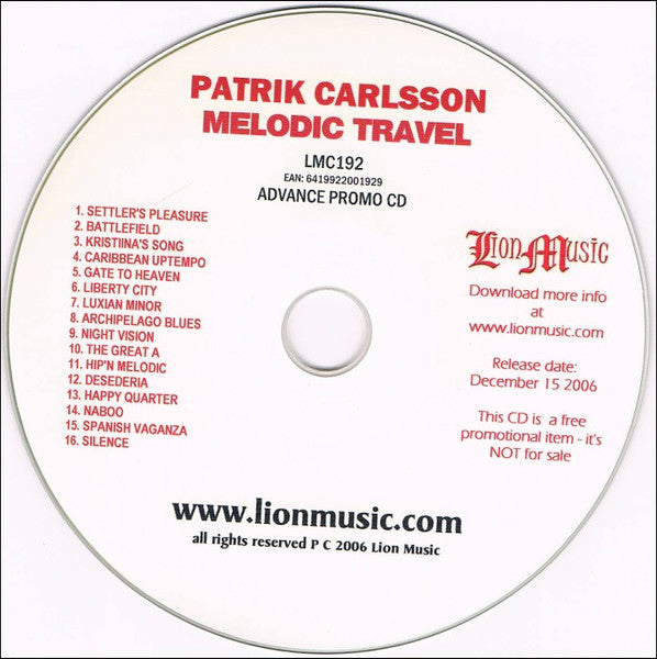 CARLSSON, PATRIK - MELODIC TRAVEL
