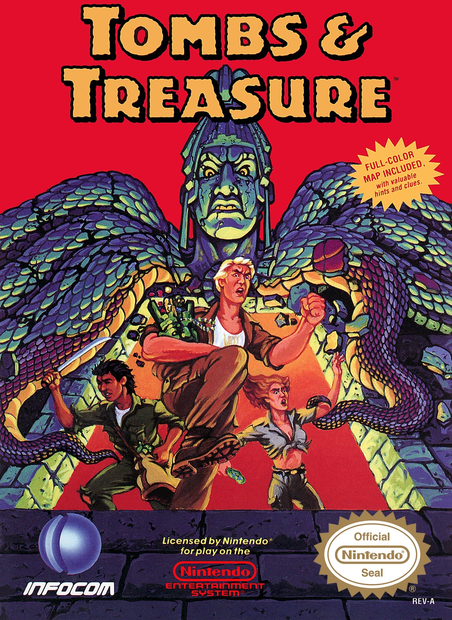 TOMBS & TREASURE - NES (W/BOX & MANUAL)
