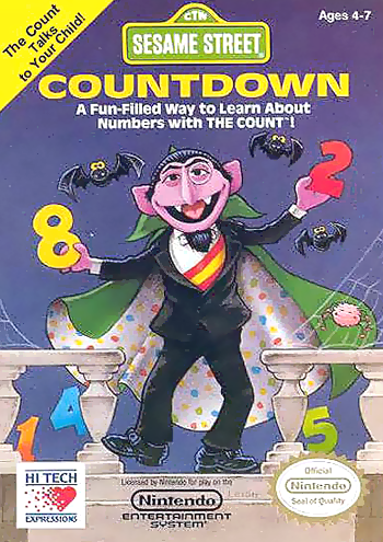 SESAME STREET COUNTDOWN - NES (W/BOX & MANUAL)