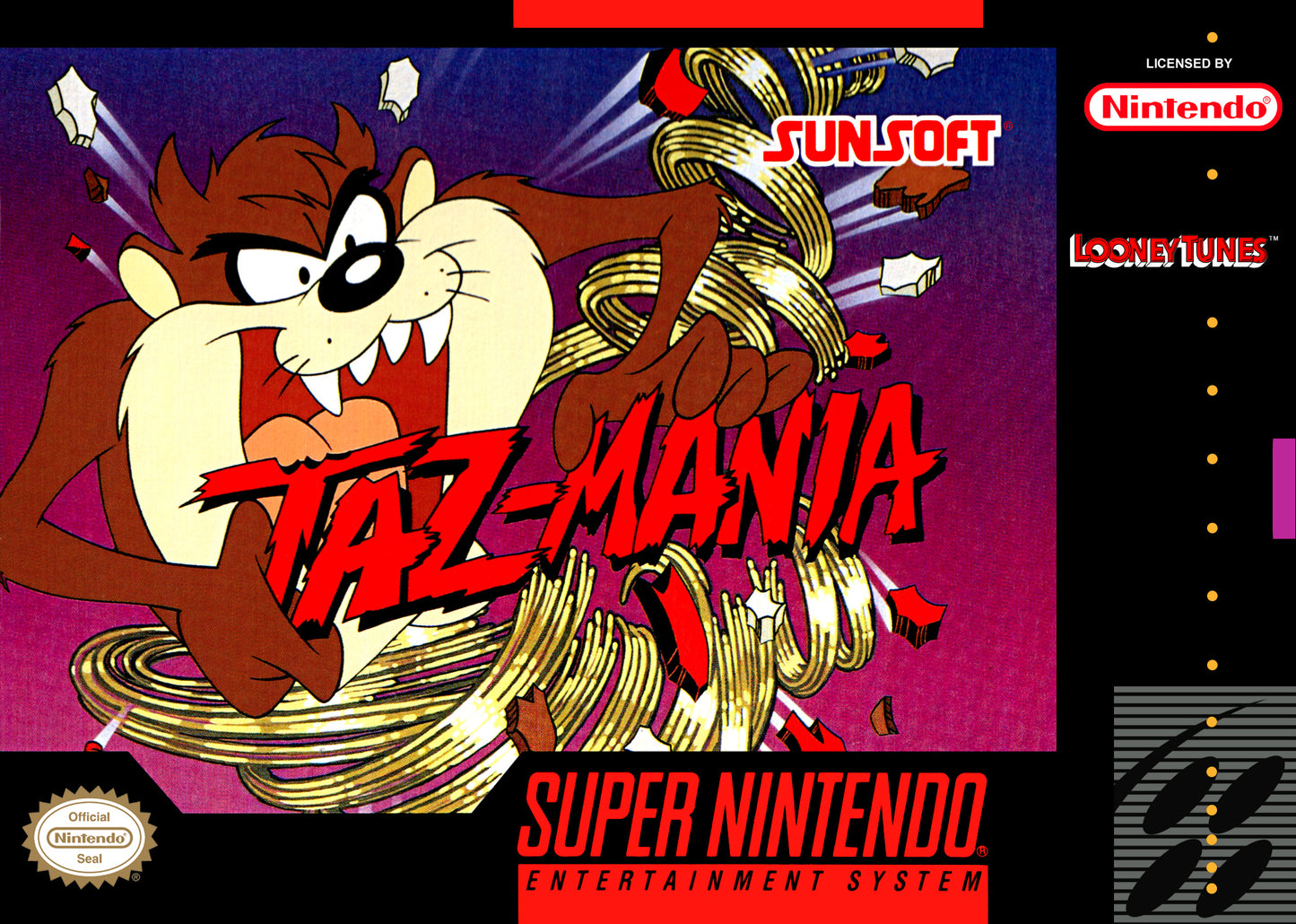 TAZ-MANIA - SNES (W/BOX & MANUAL)