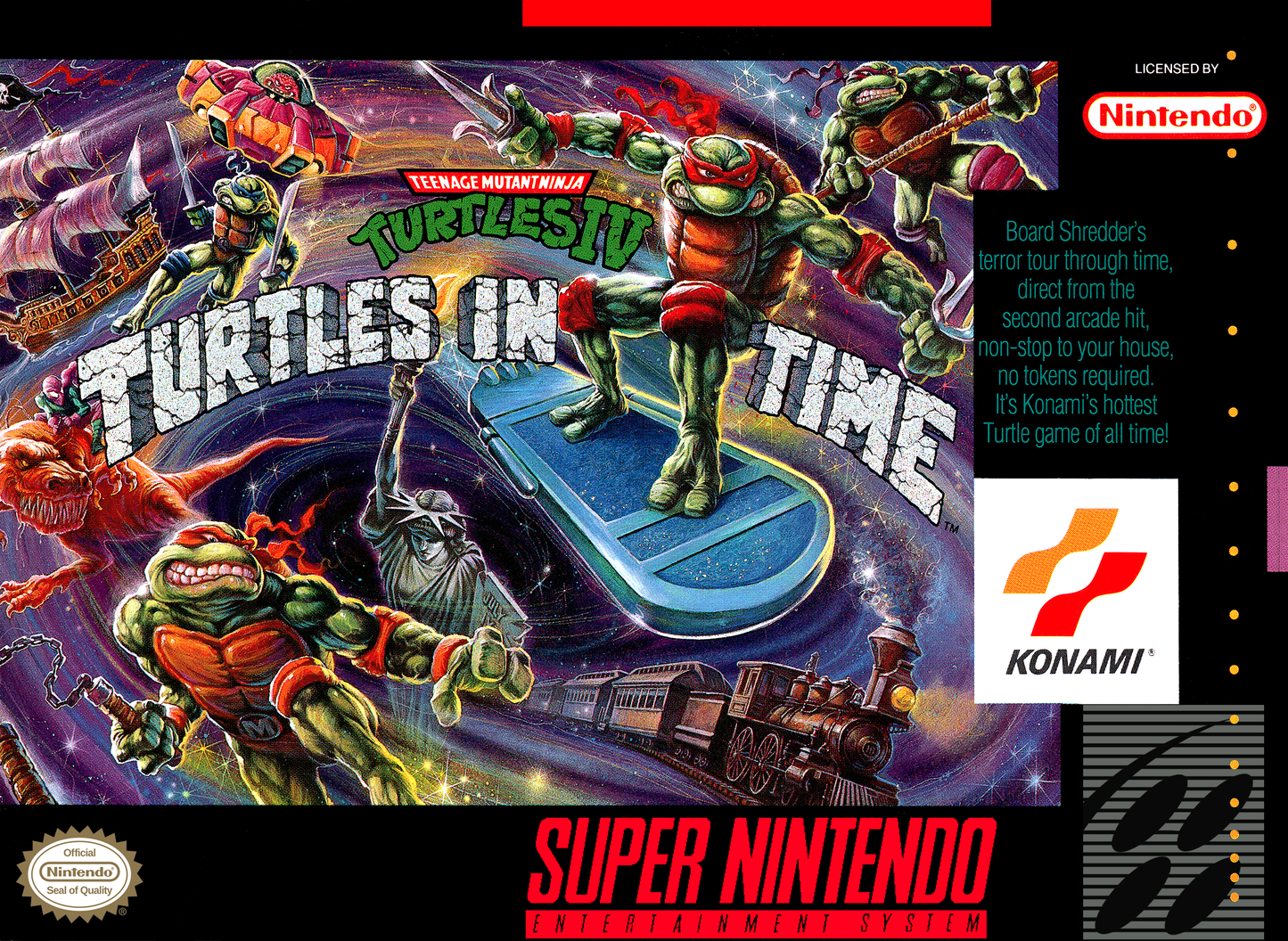 TEENAGE MUTANT NINJA TURTLES IV: TURTLES - SNES (W/BOX & MANUAL)
