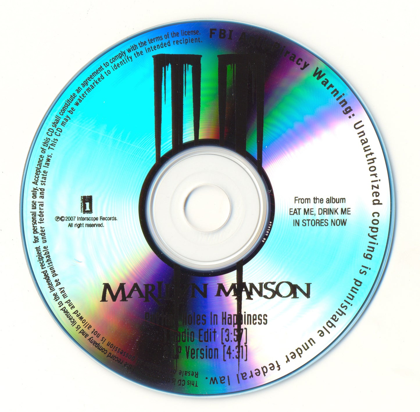 MARILYN MANSON - PUTTING HOLES IN HAPPINESS (CDS)