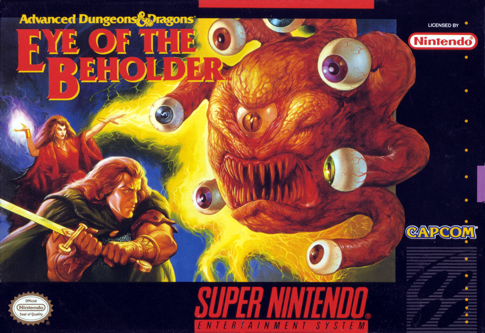 ADVANCED DUNGEONS & DRAGONS: EYE OF THE - SNES (W/BOX & MANUAL)