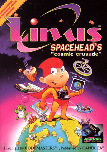 LINUS SPACEHEAD'S COSMIC CRUSADE - NES (W/BOX & MANUAL)