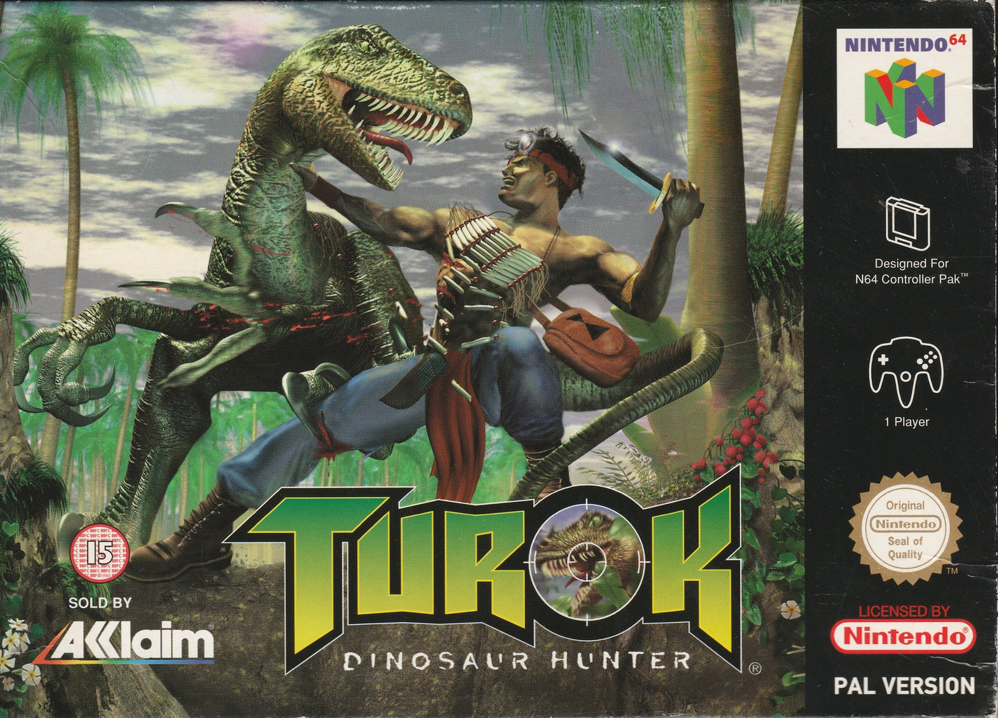TUROK: DINOSAUR HUNTER - N64 (W/BOX & MANUAL)