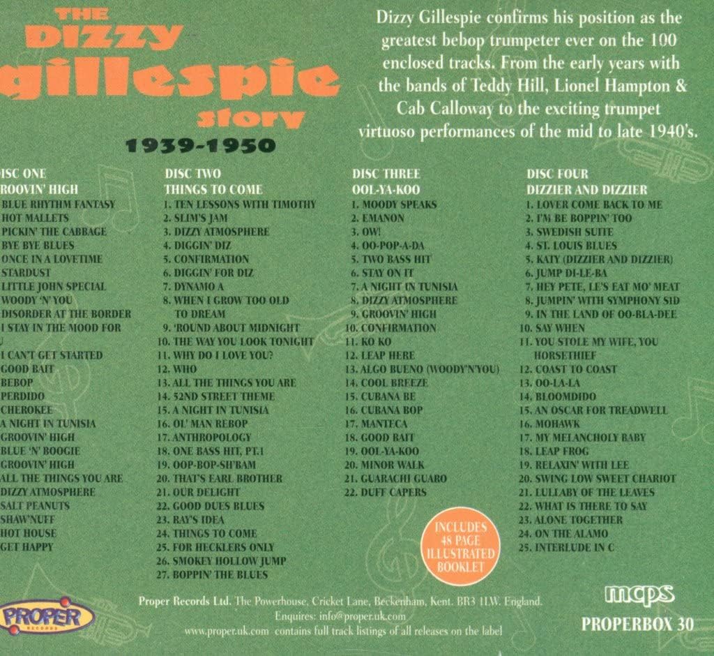GILLESPIE, DIZZY - STORY: 1939-1950 (4CDS)