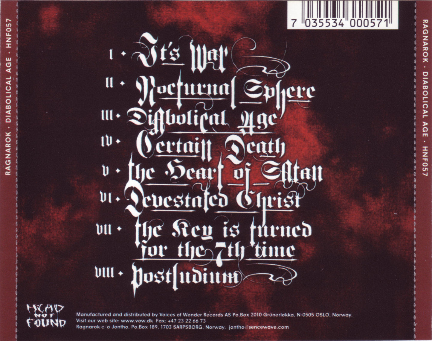 RAGNAROK - DIABOLICAL AGE