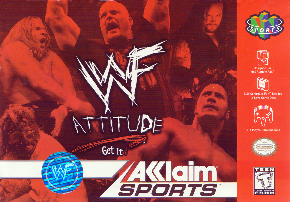 WWF ATTITUDE - N64 (W/BOX & MANUAL)