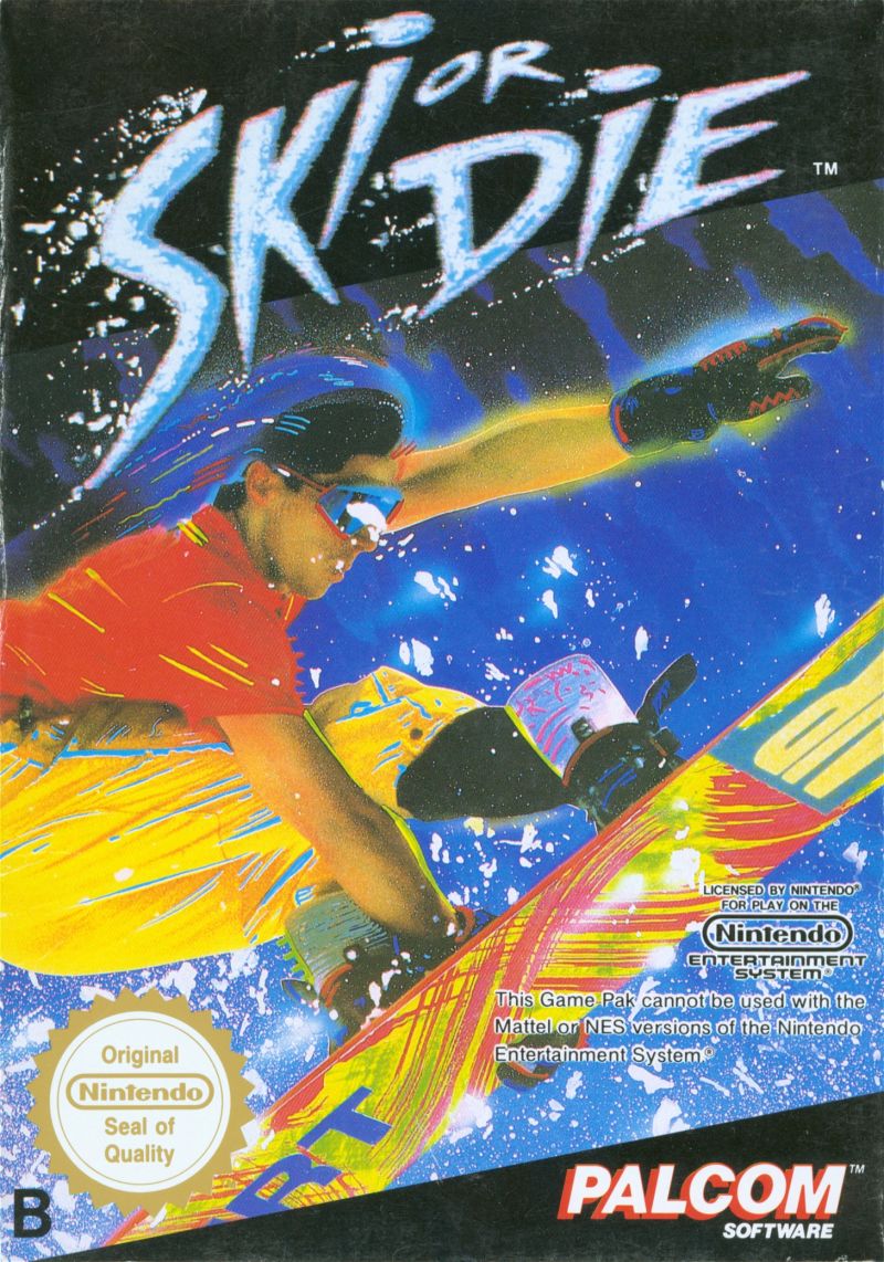 SKI OR DIE - NES (W/BOX & MANUAL)