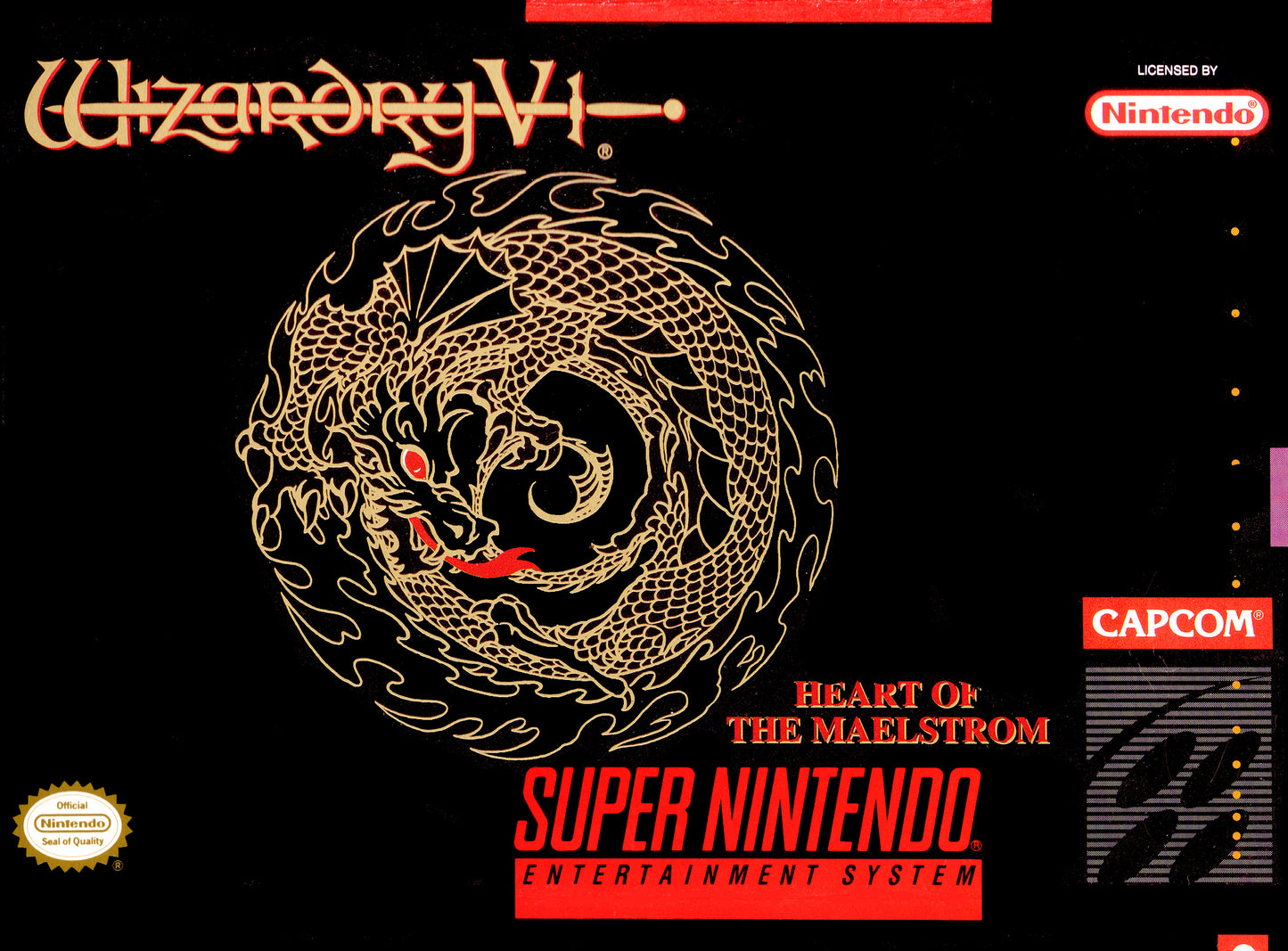 WIZARDRY V: HEART OF THE MAELSTROM - SNES (W/BOX & MANUAL)