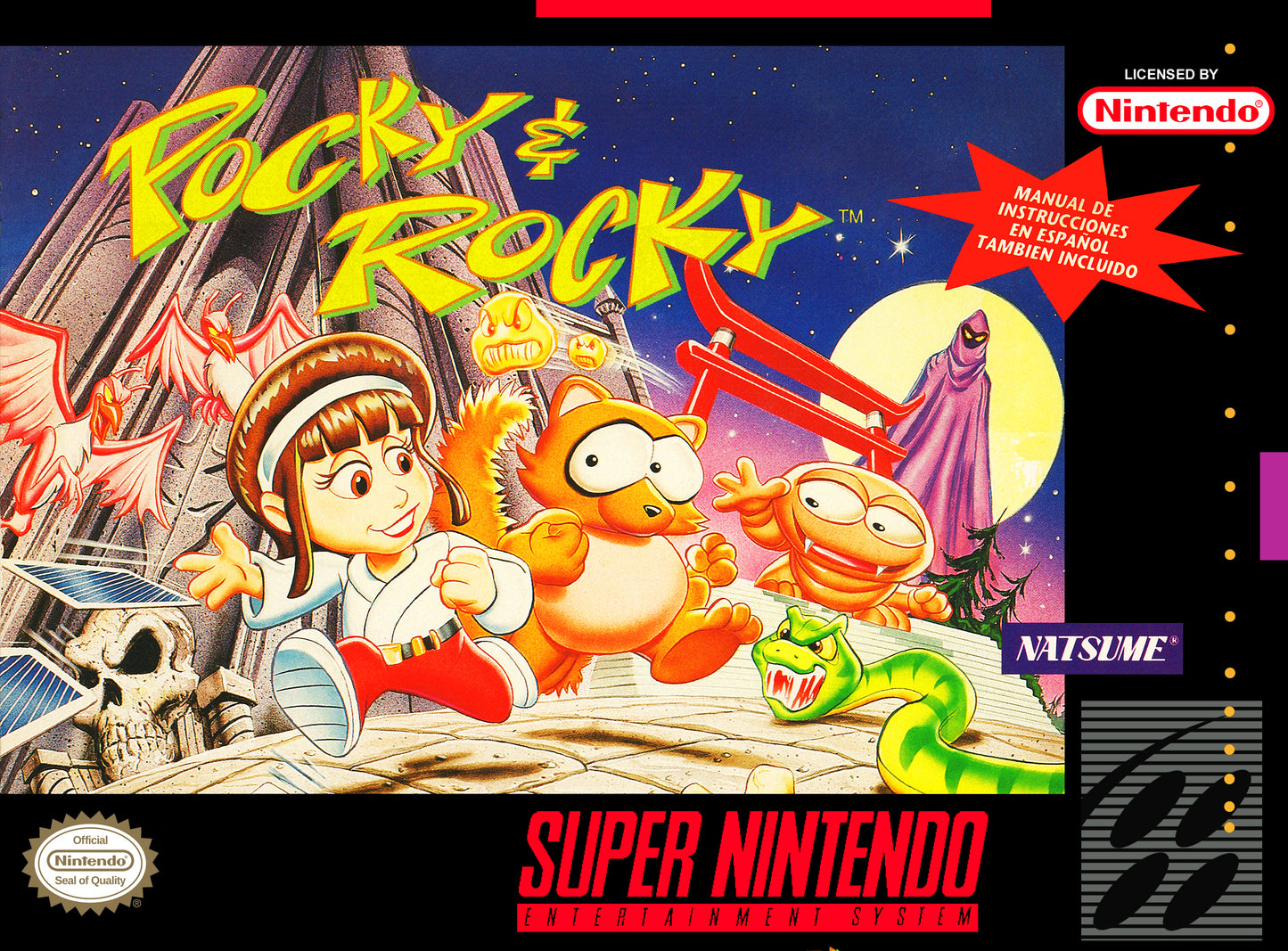 POCKY & ROCKY - SNES (W/BOX & MANUAL)