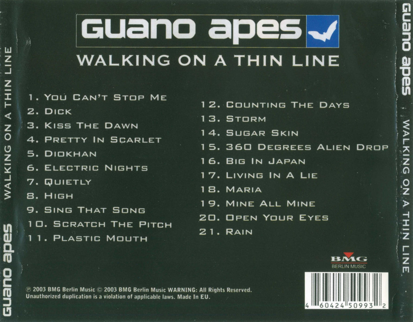 GUANO APES - WALKING ON A THIN LINE