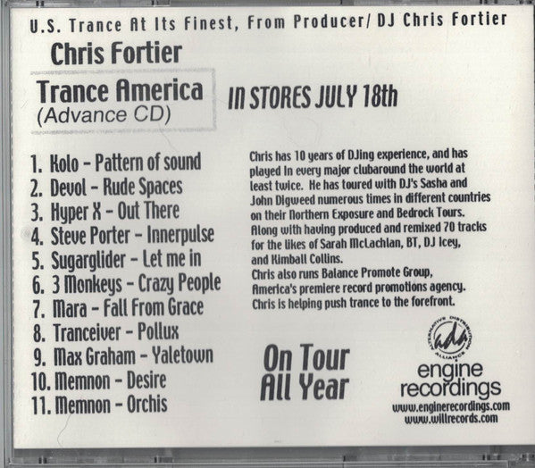 FORTIER, CHRIS - TRANCE AMERICA