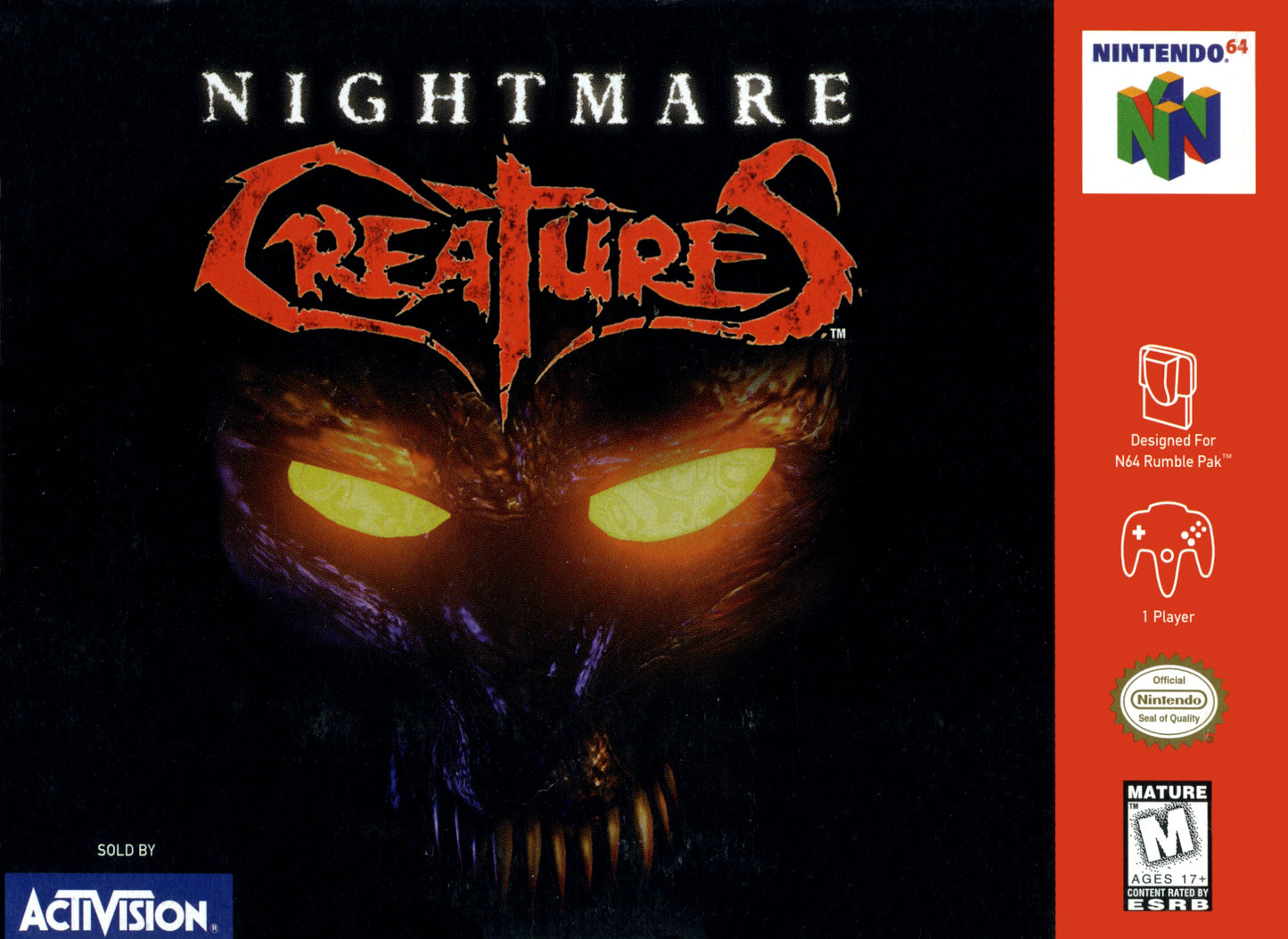 NIGHTMARE CREATURES - N64 (W/BOX)
