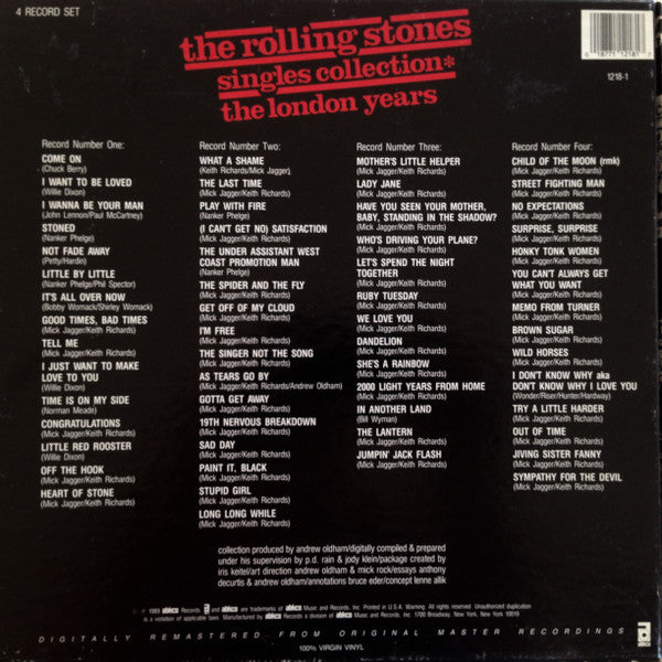 Rolling Stones - Singles Collection Box Set (Used LP)
