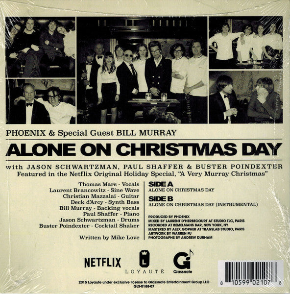 Phoenix W/Bill Murray - Alone On Christmas Day 7" (Sealed) (Used LP)