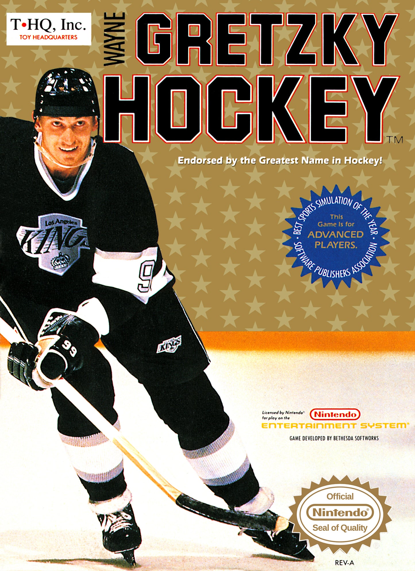 WAYNE GRETZKY HOCKEY - NES (W/BOX & MANUAL)