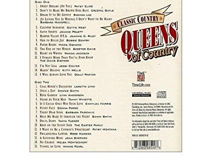 VARIOUS - CLASSIC COUNTRY: QUEENS OF COUNTRY (2 CD