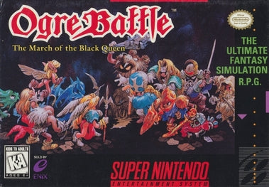 OGRE BATTLE: MARCH OF THE BLACK QUEEN - SNES (W/BOX & MANUAL)