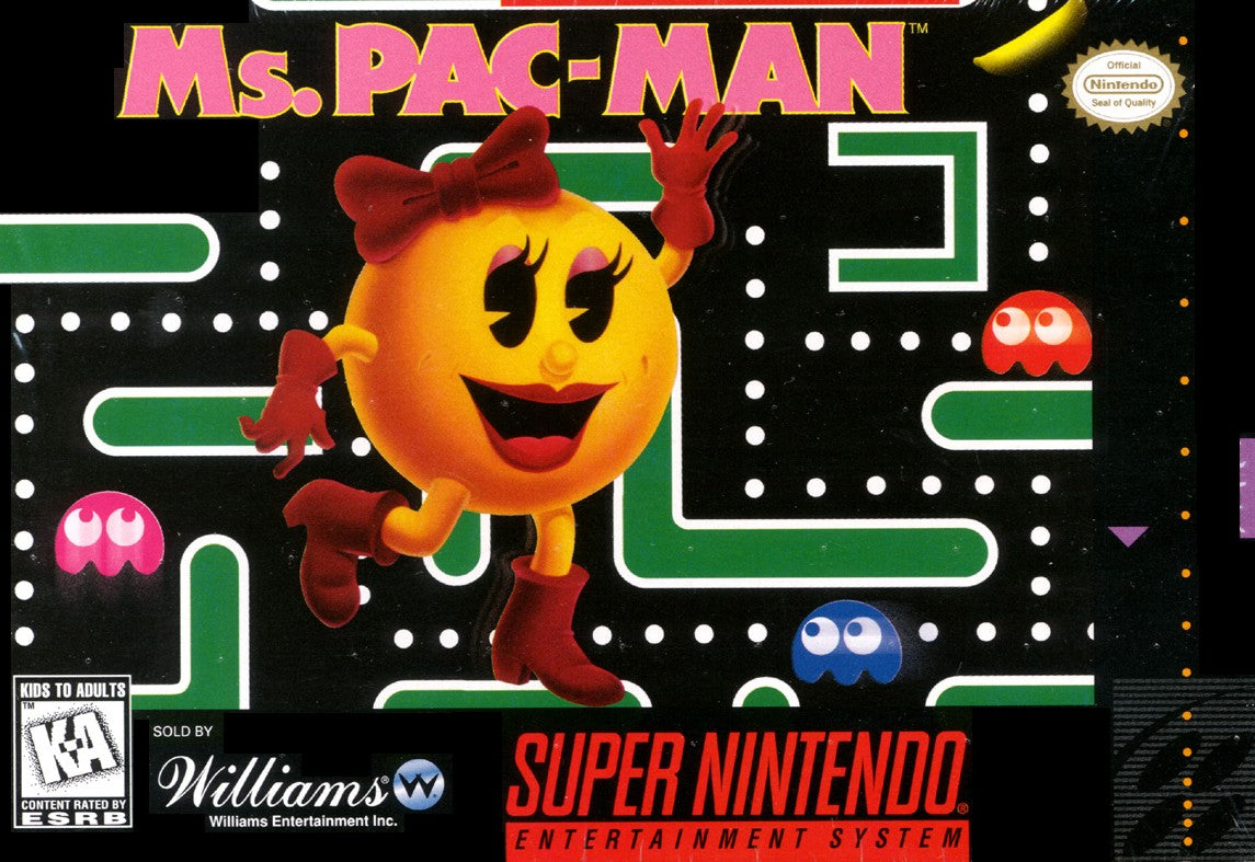 MS. PAC-MAN - SNES (W/BOX & MANUAL)
