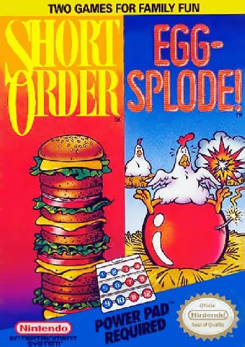 SHORT ORDER/EGGSPLODE - NES (W/BOX)