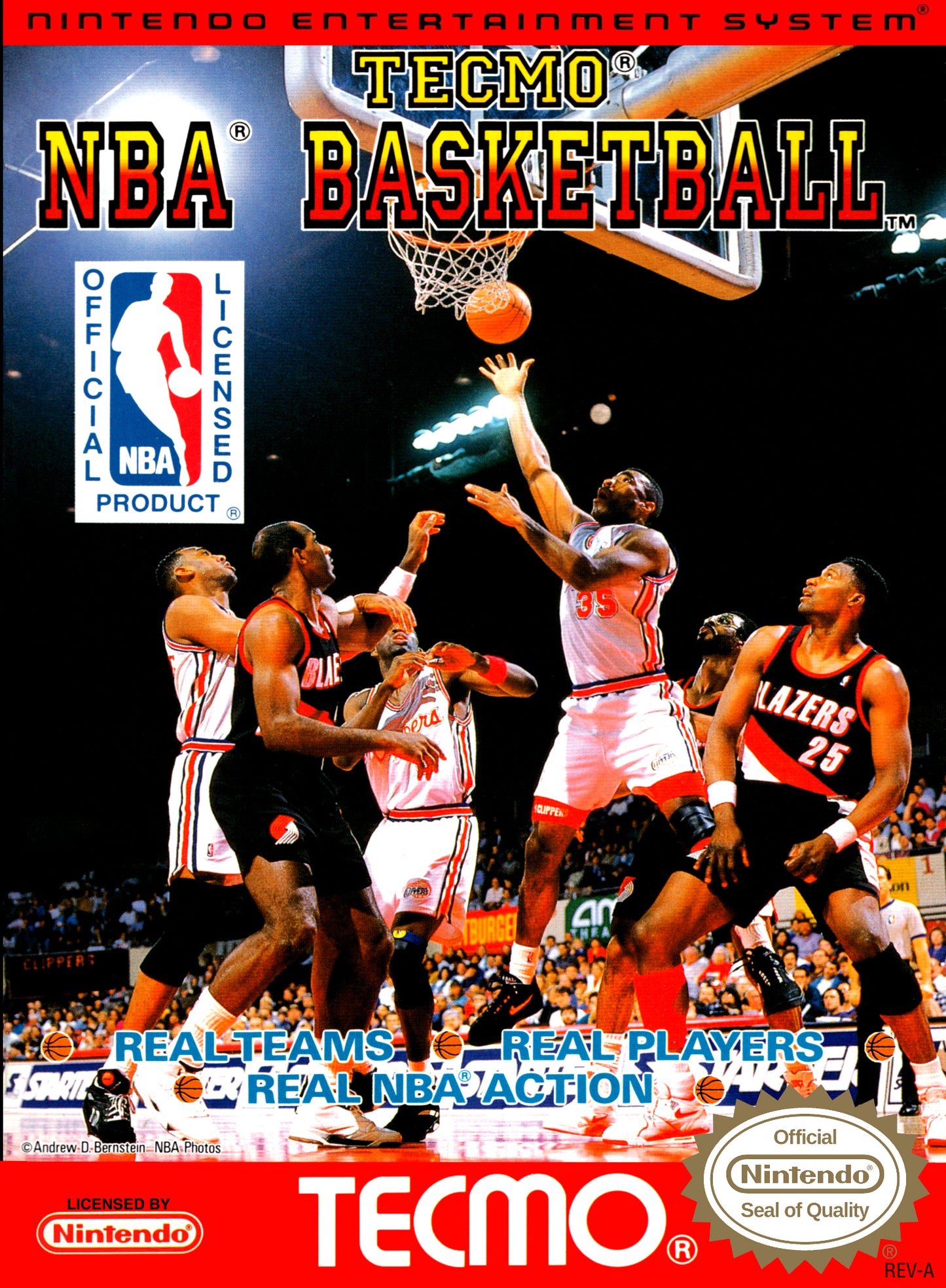 TECMO NBA BASKETBALL - NES (W/BOX & MANUAL)