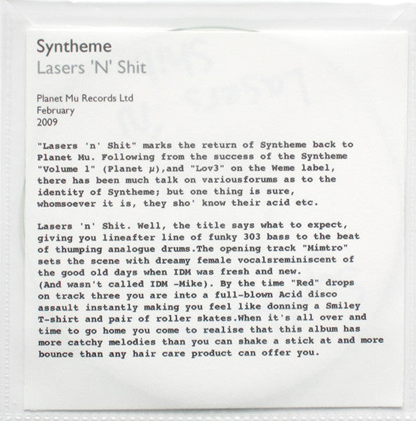 SYNTHEME - LASERS N SHIT