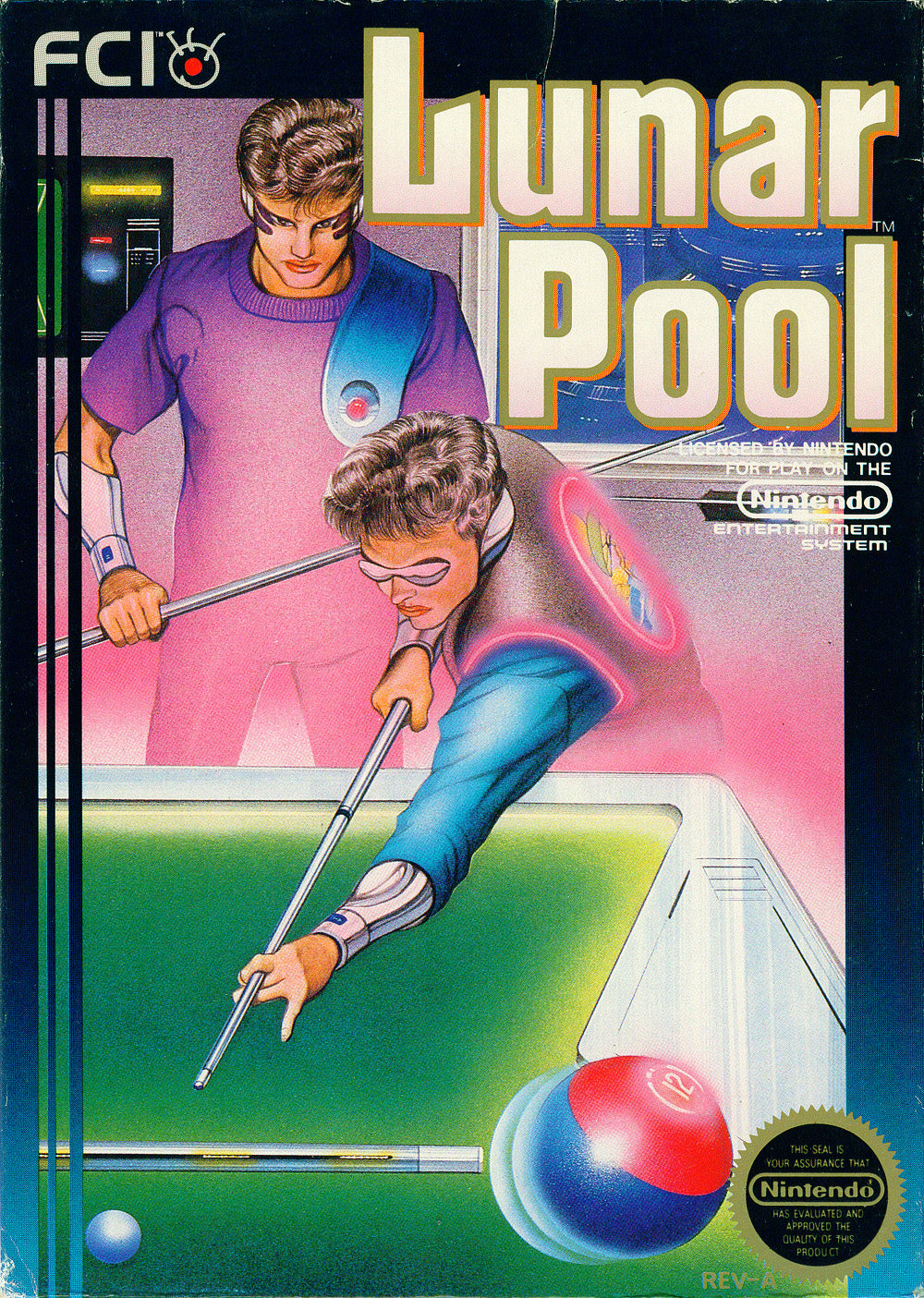 LUNAR POOL - NES (W/BOX & MANUAL)