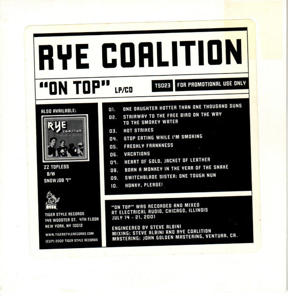 RYE COALITION - ON TOP
