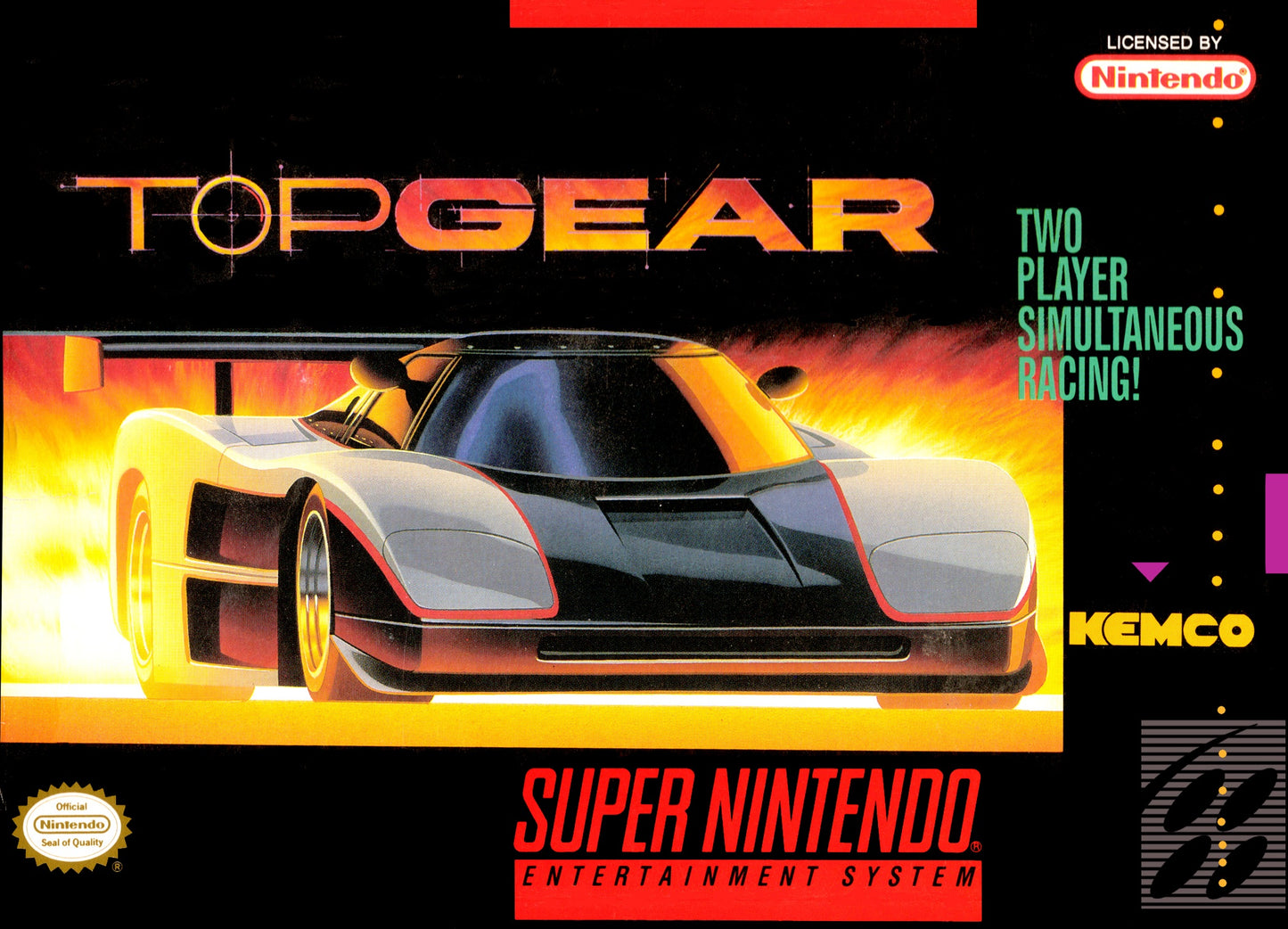 TOP GEAR - SNES (W/BOX & MANUAL)