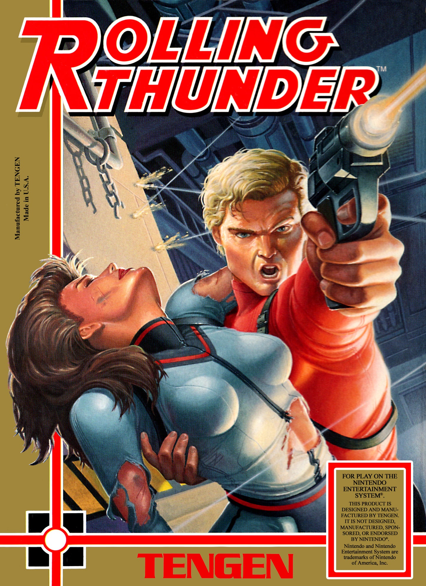 ROLLING THUNDER - NES (W/BOX & MANUAL)