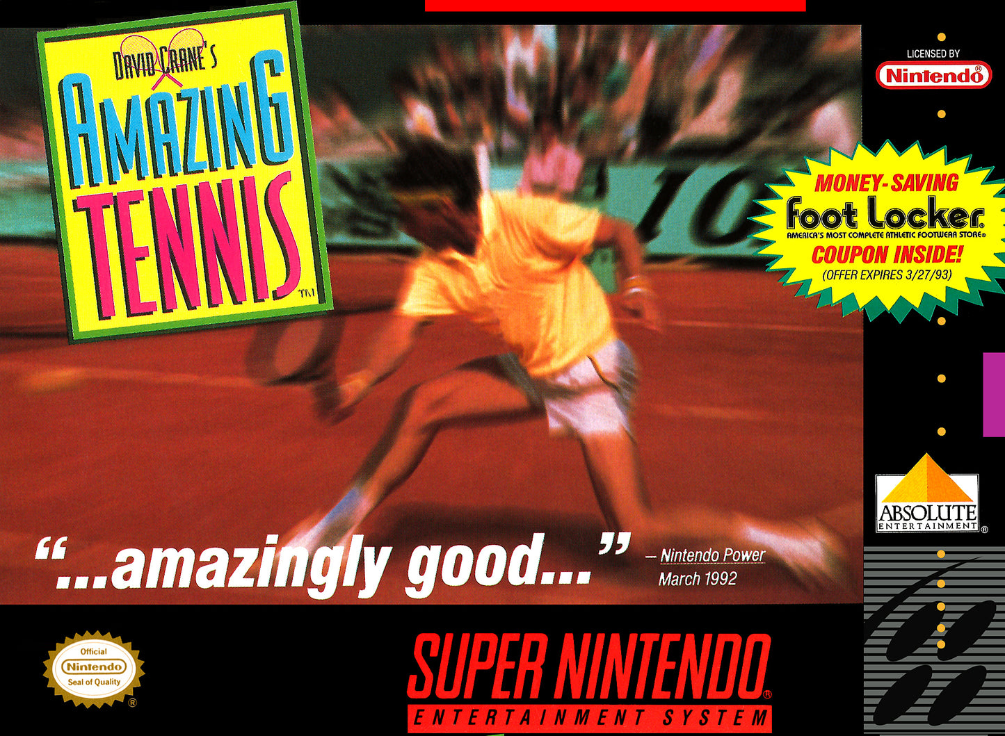 DAVID CRANE'S AMAZING TENNIS - SNES