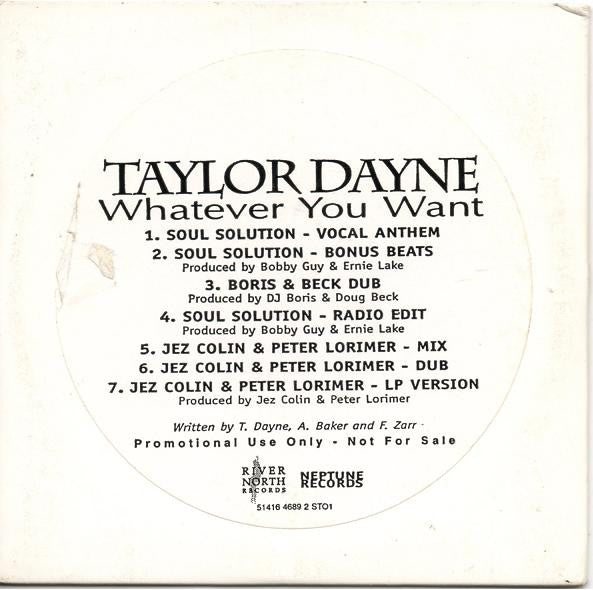 DAYNE, TAYLOR - WHATEVER YOU WANT