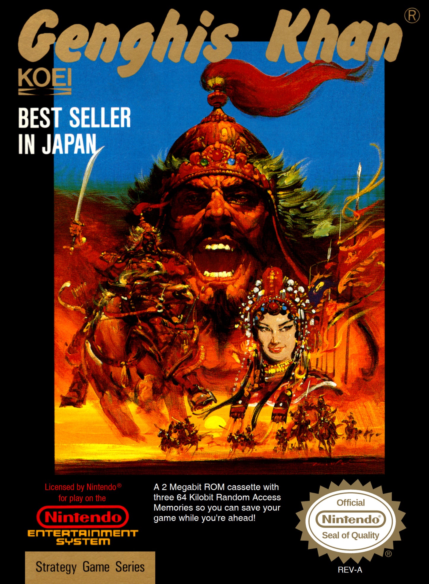 GENGHIS KHAN - NES (W/BOX & MANUAL)