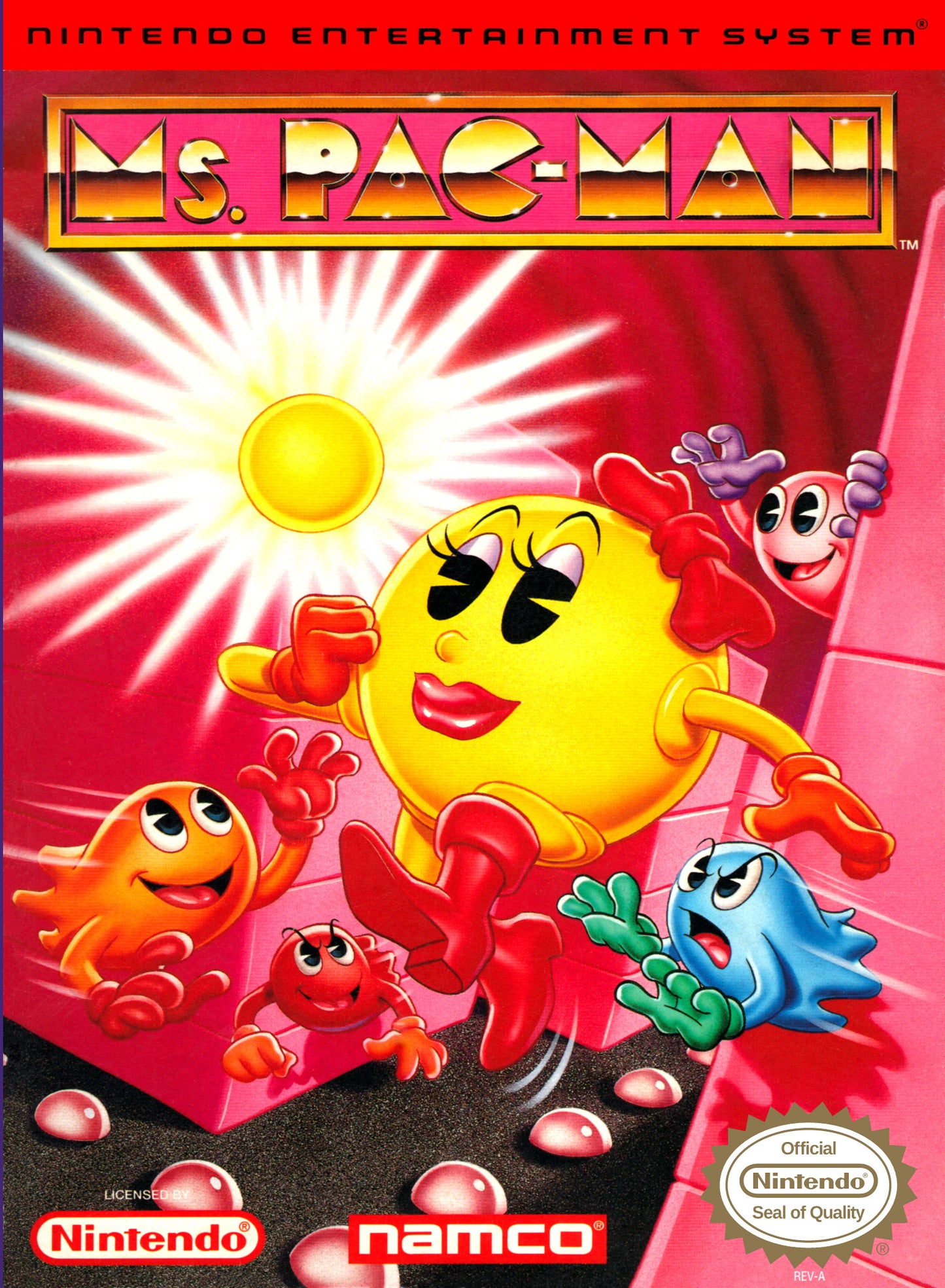 MS. PAC-MAN (NAMCO) - NES (W/BOX)