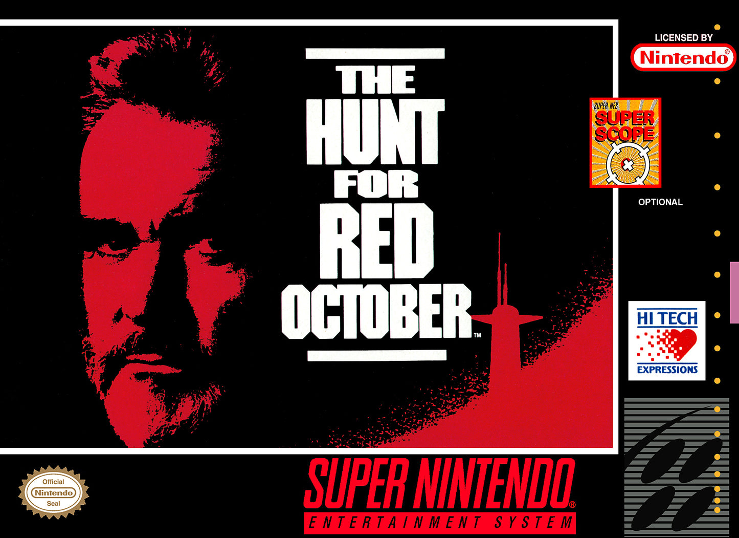 HUNT FOR RED OCTOBER - SNES (W/BOX & MANUAL)