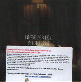 UNDERGROUND RAILROAD - WHITE NIGHT STAND