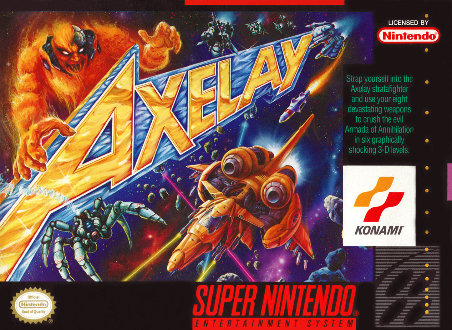 AXELAY - SNES (W/BOX & MANUAL)