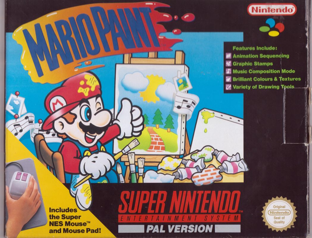 MARIO PAINT (WITH MOUSE) - SNES (W/BOX)